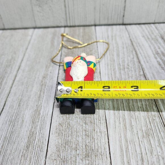 Vintage CG Santa Claus Christmas Tree Hanging Ornaments Ceramic 3'' Tall - Picture 5 of 5